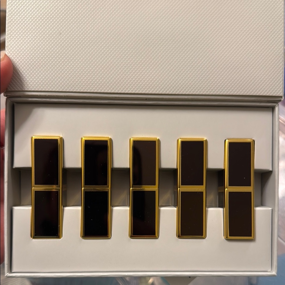 Tom Ford Lipstick Set with Gold and Black Packaging